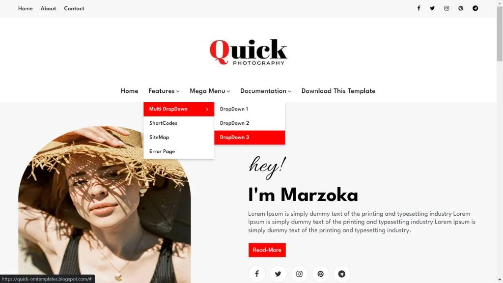 quick blogger template
