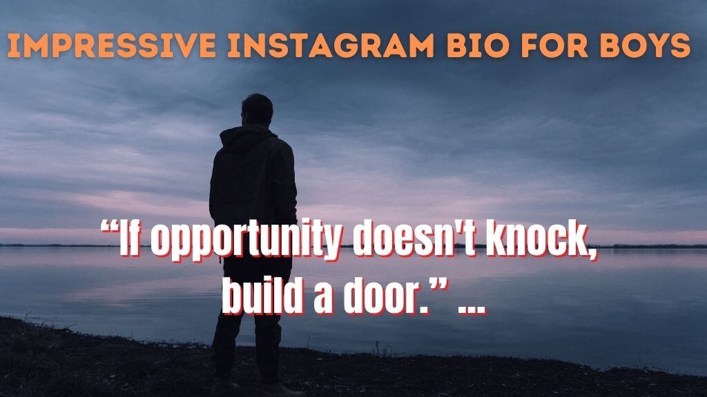 Impressive Instagram Bio for Boys in English